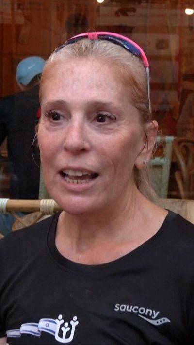 Woman in Jerusalem speaking to camera