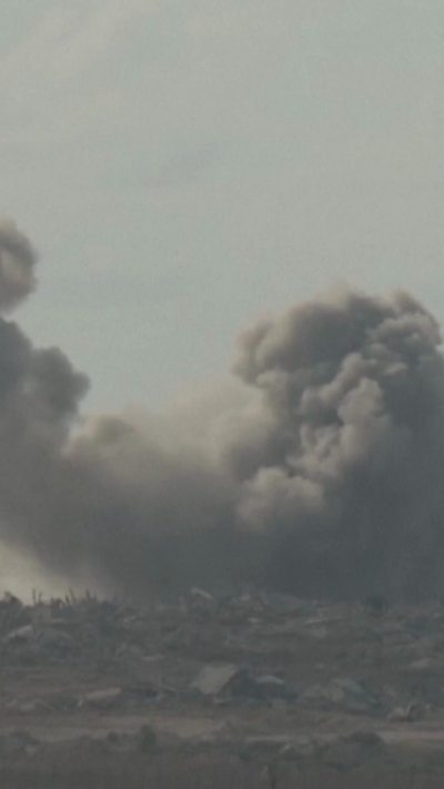 Huge plume of smoke seen in Gaza
