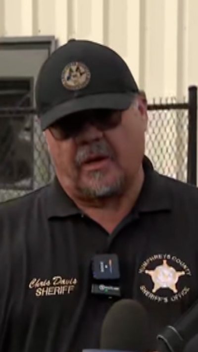 Sheriff is talking to the press.