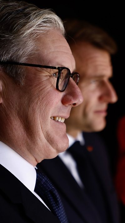 Starmer and Macron at peace summit in Egypt