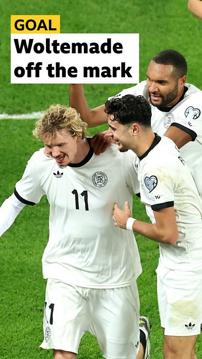 Nick Woltemade celebrates