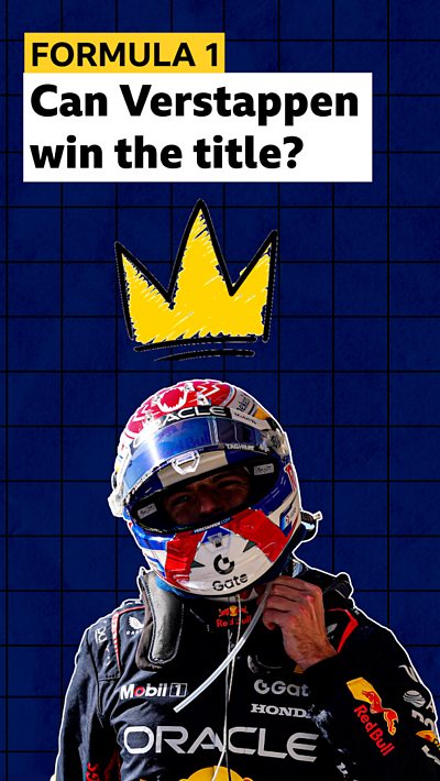 Verstappen celebrates with an animated crown