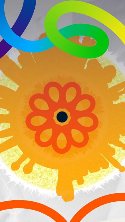 Spinning wheel art tool on the CBeebies Creative Lab