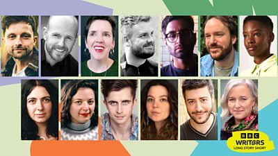 Long Story Short: Writers and Directors l-r top row Alex Mathias, Martin Thomas (Beyond), Alison Carr, Zak Harney (¶Ù´Ç±è±è±ð±ô²µÃ¤²Ô²µ±ð°ù), Theo James Krekis (Jealous People are Ugly People), Adam Grant, Karimah Zakia Issa (Peak Male Excellence). l-r bottom row Rachelle Atalla, Alia Ghafar (Pineapple), Anthony Moriarty, Naomi Waring (Privileged), Dave Florez, Annabel Vine (True Love and Wormholes)