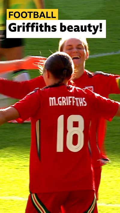 Mared Griffiths with a screamer!