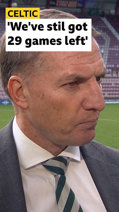 Rodgers reacts to Hearts defeat