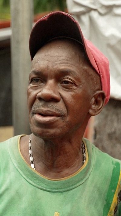 Close-up of Haitian resident
