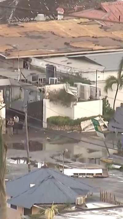 Damage in Montego Bay, Jamaica