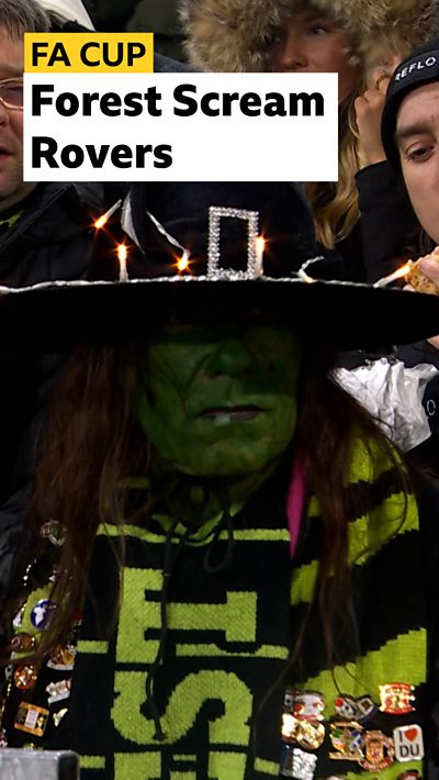 Forest Green Rovers fan dressed as a witch