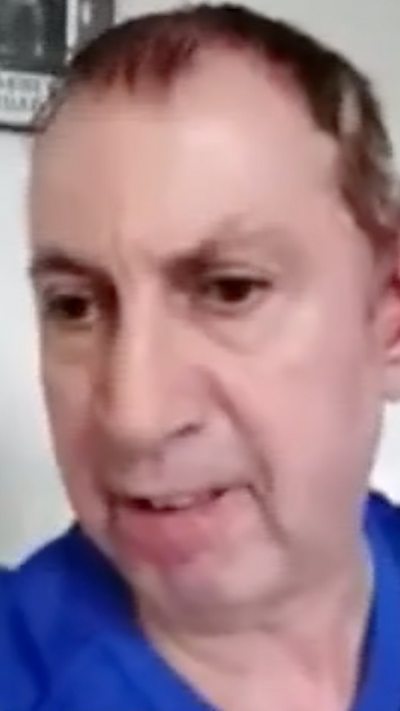 Stephen Crean wearing blue t-shirt