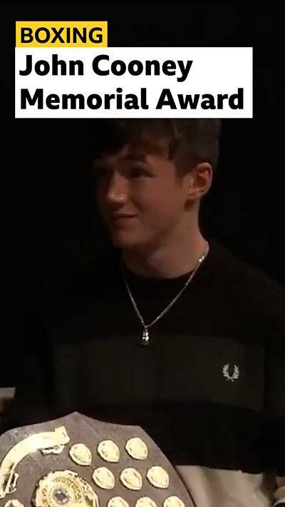 Colm Murphy receives the John Cooney Memorial Award