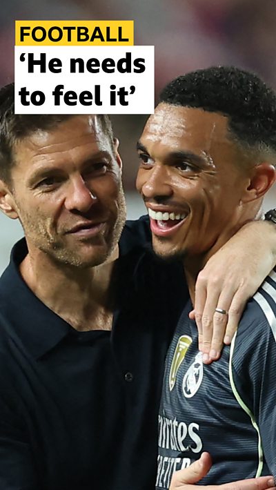 Trent Alexander-Arnold and Xabi Alonso