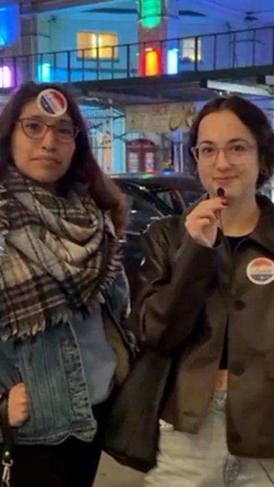 Two voters are talking to BBC after voting for Mamdani.