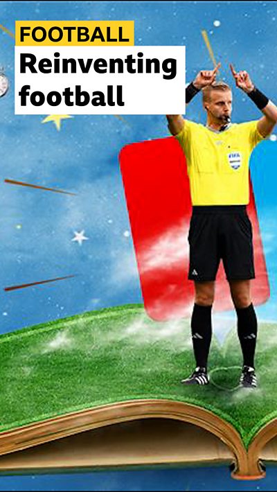 Referee with red card