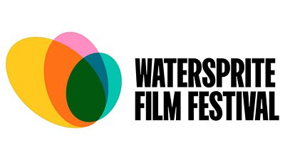 Watersprite Film Festival logo with overlapping colourful shapes and bold black text.