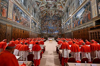 A congregation of cardinals at the Vatican