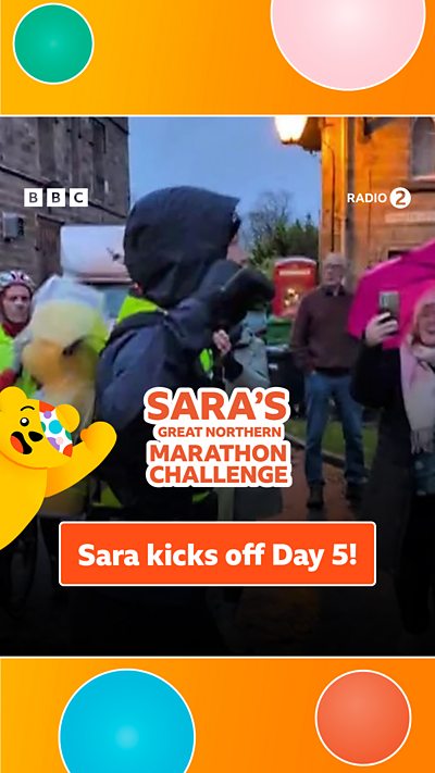 Sara kicks off the final day of her challenge