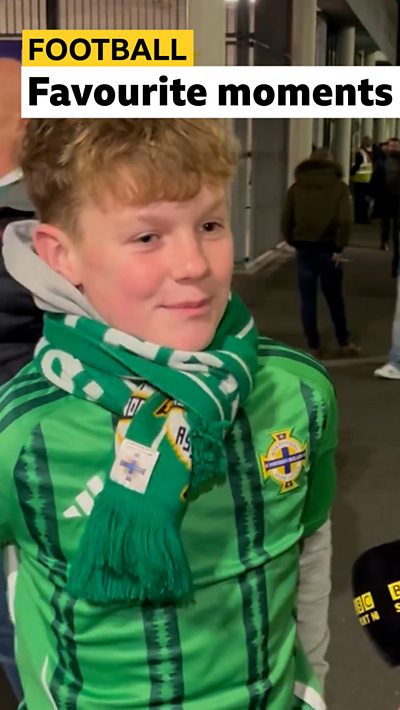 NI fan at football game