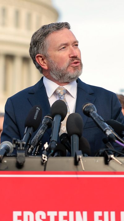 Thomas Massie is talking to the press concerning the release of the Epstein files.