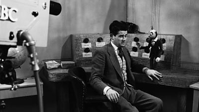 Humphrey Lestocq with Mr Turnip in quizzical mood.