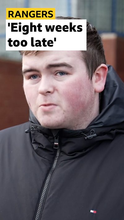 Rangers fans outside Ibrox