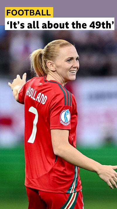 Ceri Holland in action for Wales