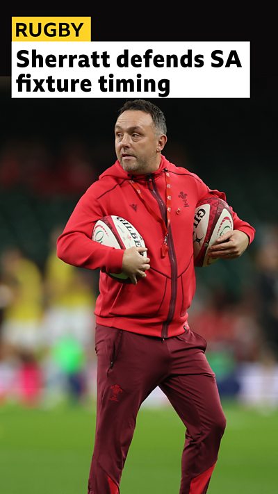 Matt Sherrat in Wales warm up