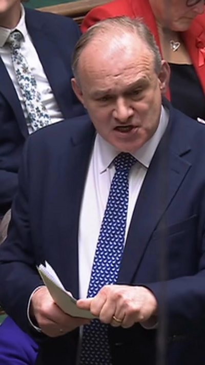 Ed Davey during parliament session