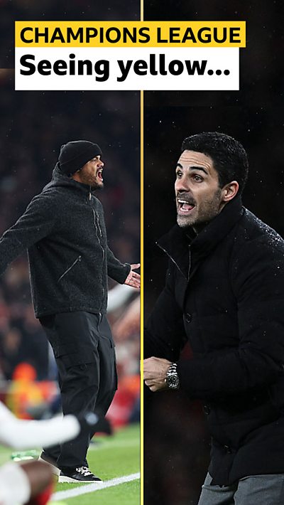 Vincent Kompany and Mikel Arteta angry and shouting