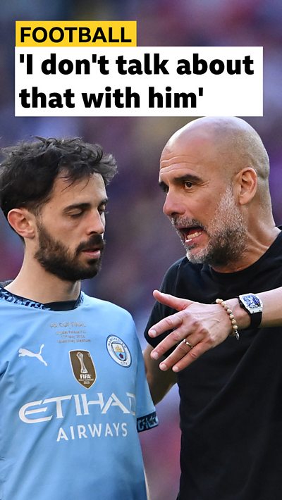 Bernardo Silva and Pep Guardiola