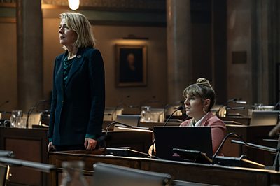 Kate Lethbridge Stewart (JEMMA REDGRAVE) & Shirley (RUTH MADELEY) (Image credit: BBC Studios/Bad Wolf/Samuel Dore)