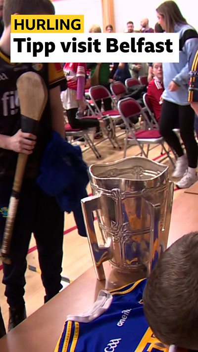 All-Ireland winners Tipp visit Belfast with the Liam MacCarthy Cup