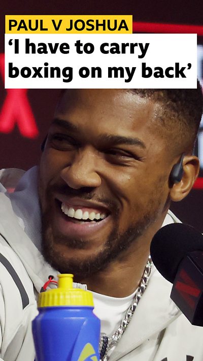 Anthony Joshua ahead of Jake Paul fight