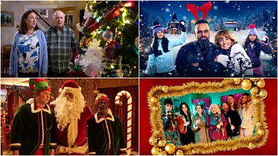 Stills from the Two Doors Down Christmas Special, Stuffed, Mammoth's Christmas Special and Here We Go