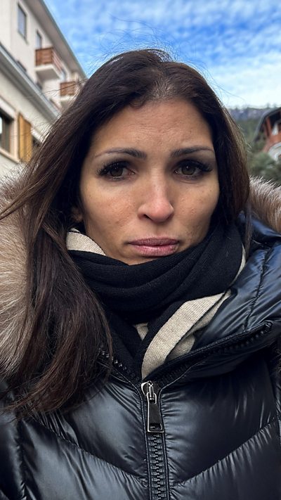 Woman in a black coat