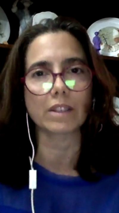 Nhà báo Vanessa Silva trên Zoom