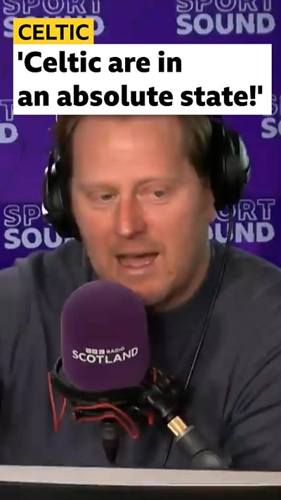 Michael Stewart reacts to Old Firm derby