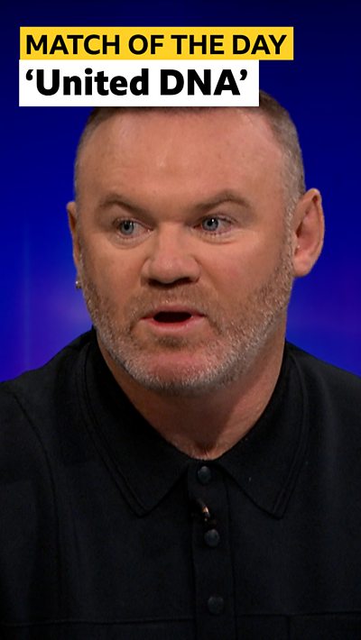 Wayne Rooney in the Match of the Day studio