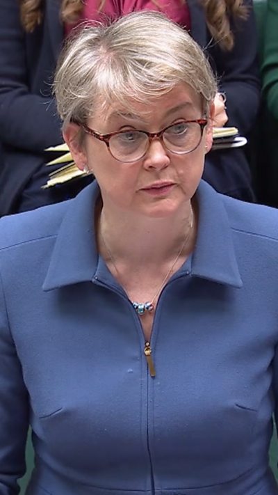Yvette Cooper during parliament session