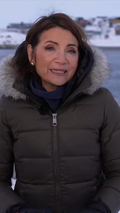 Katya Ader speaking in Greenland