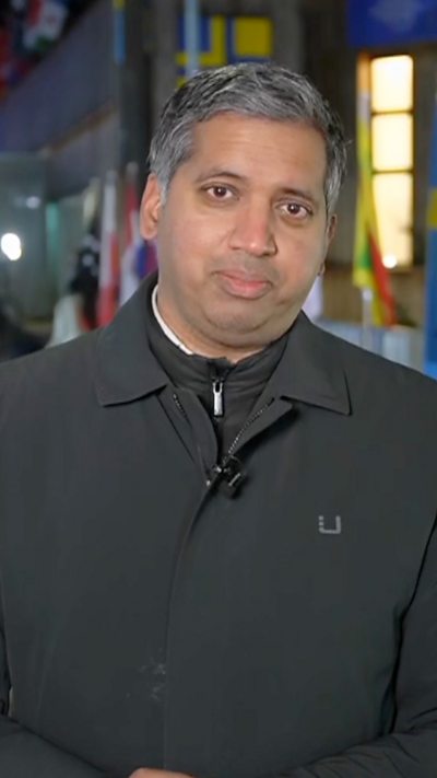 BBC correspondent Faisal Islam reporting from Davos