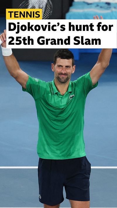 Novak Djokovic smiling. He is wearing a green shirt.