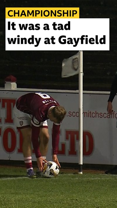 Blowing a hoolie in Arbroath