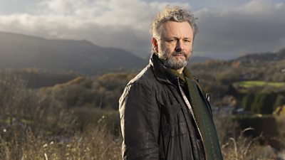 Michael Sheen in South Wales countryside