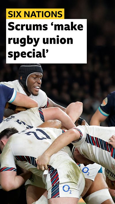 England rugby scrum