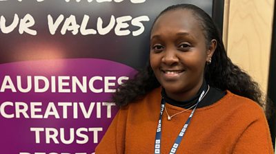 Angela Musyoki faces the camera