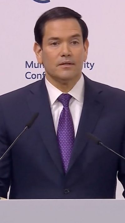Marco Rubio in a purple tie