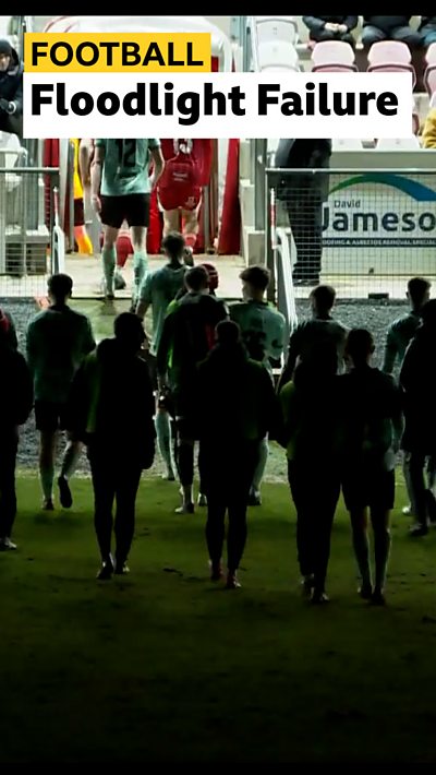Floodlight failure at Shamrock Park