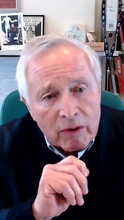 Jonathan Dimbleby at home