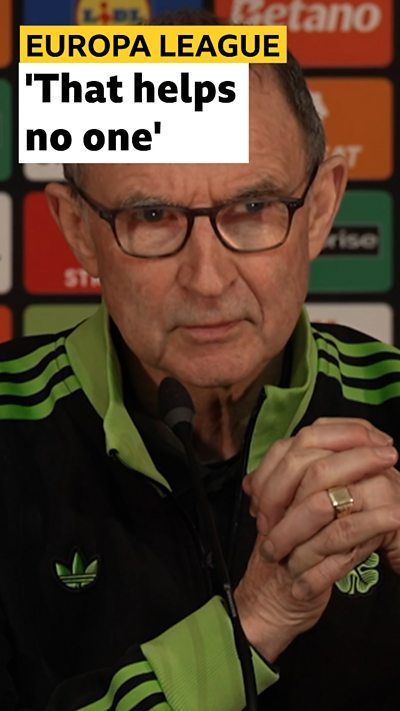Martin O'Neill reacts to Europa League defeat